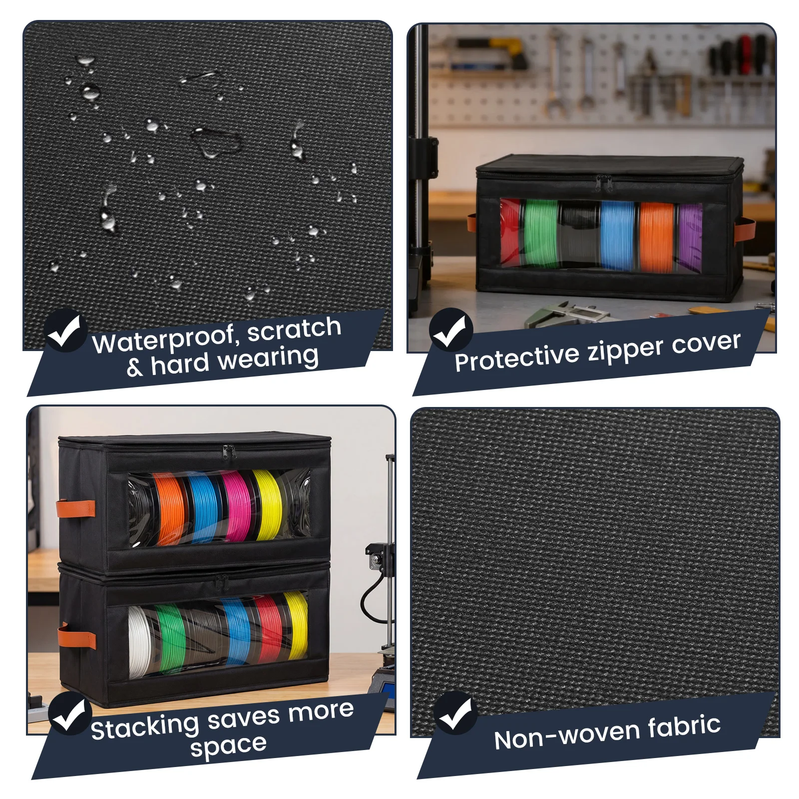 4Pcs Filament Storage Box Larg - Commercial Fabric Printing Machine 评论和价格